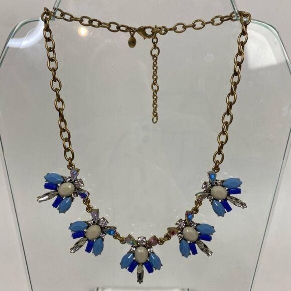 J. Crew Blue Gold Iridescent Necklace - Picture 10 of 10